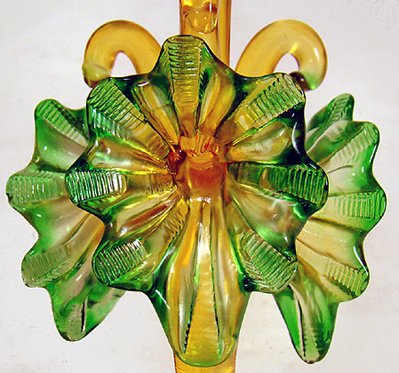 SET OF VENETIAN GLASS AMBER GOBLETS - 3
