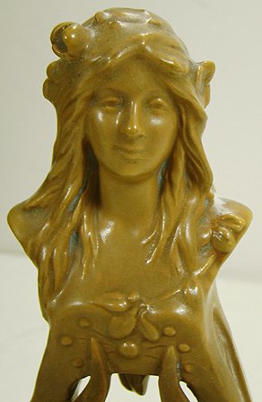 RARE AMPHORA PIN TRAY WITH NOUVEAU WOMAN ON TRIPO - 2
