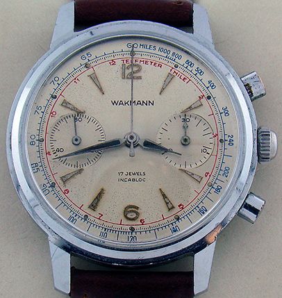MENS S/S WAKMANN CHRONOGRAPH 1950'S - 2
