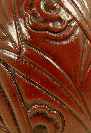 WELLER PARAGON RED 7 INCH VASE GREAT MOLD - 2