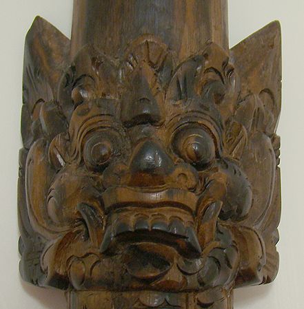 ANTIQUE ASIAN CARVED MUSICAL INSTRUMENT - 3