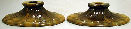 FULPER PAIR OF ELONGATED CANDLE HOLDERS