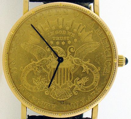 MENS $20 GOLD CORUM MANUAL WIND - 3
