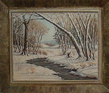 LARGE O/C LORENSE WINTER SCENE SIGNED LR