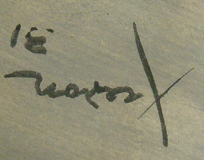 RARE GUACHE JEAN XCERON DATED 1931 - 3