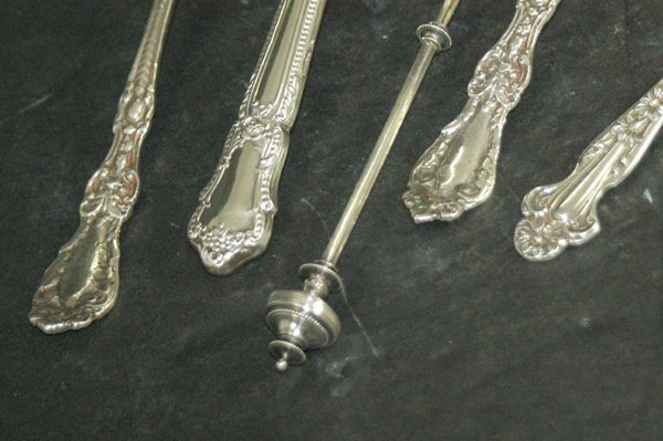 LOT OF 5 VINTAGE STERLING SILVER LARGE SERVING ITE - 2