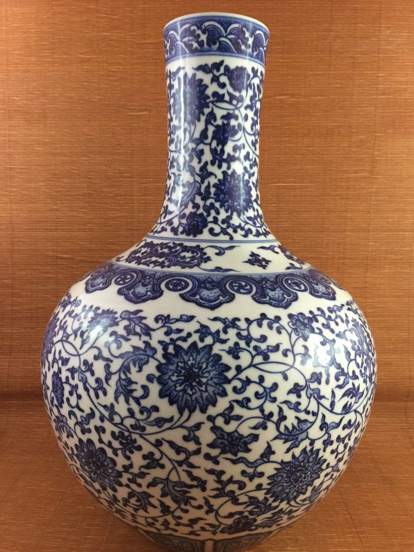 Chinese Blue & WhitePorcelain Qing Style Vase (1 of 4)