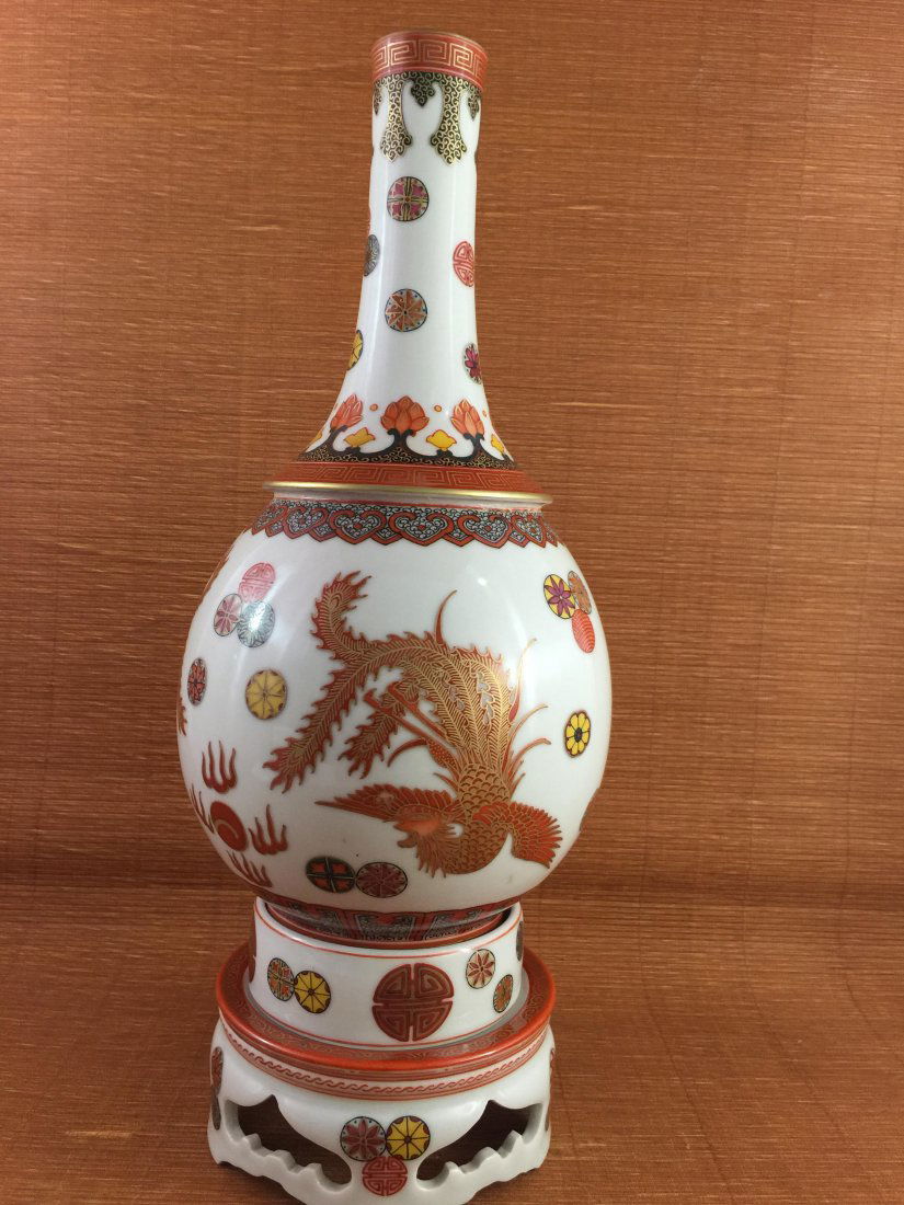 Chinese Vintage Famille Rose Porcelain Vase (1 of 5)