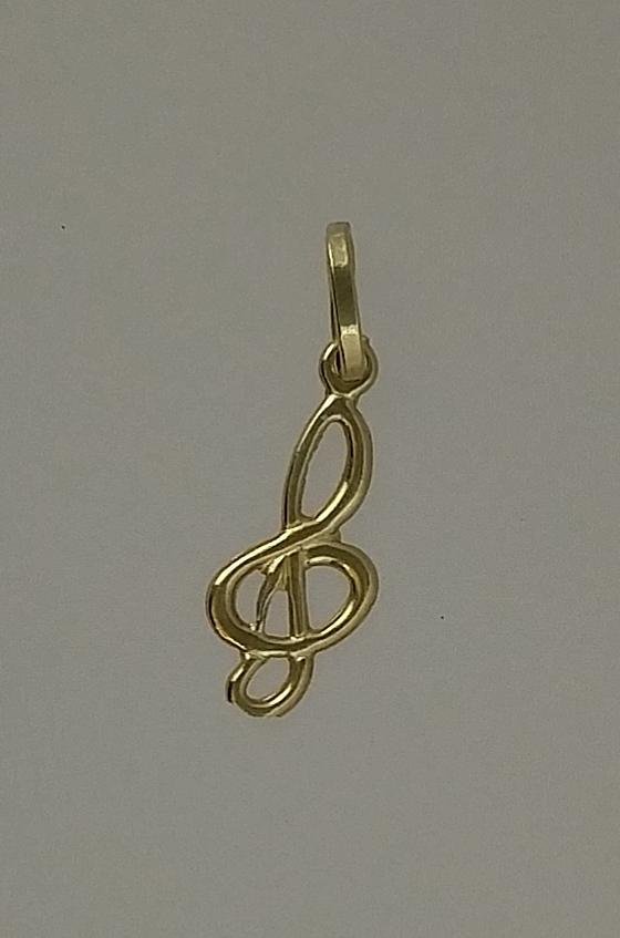 14ky gold G Clef note charm (1 of 2)