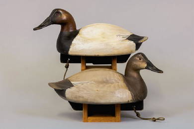 Jim Schmiedlin Pair of Canvasback Duck Decoys,