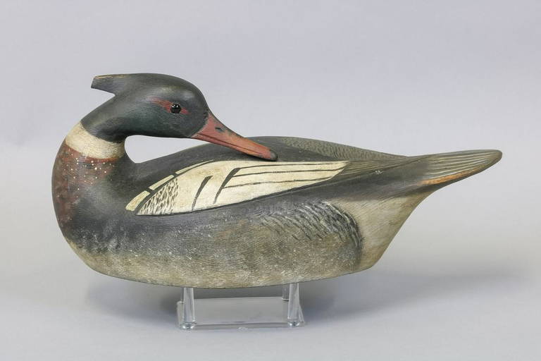 Reggie Birch Merganser Drake Duck Decoy,