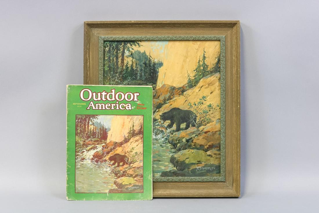 Original William Schmedtgen Framed Painting on (1 of 6)