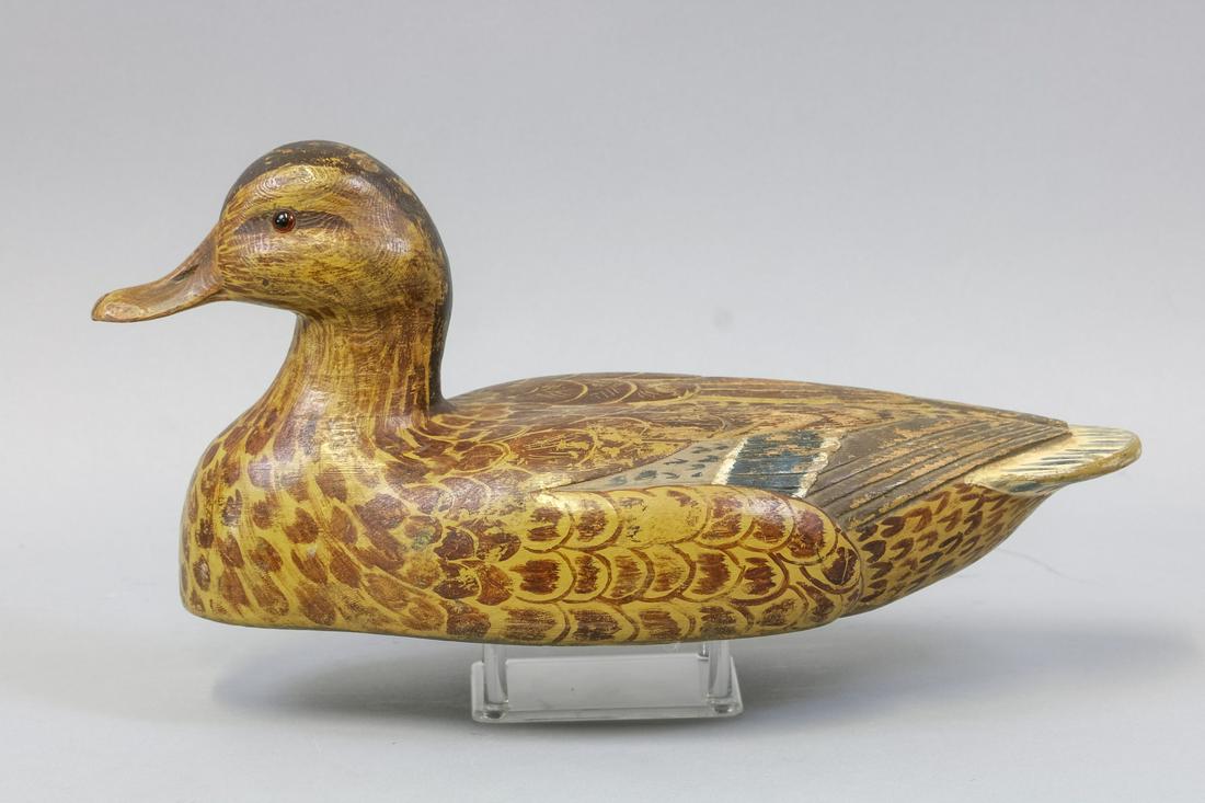 Frank Schmid Mallard Hen Gunning Duck Decoy, (1 of 6)
