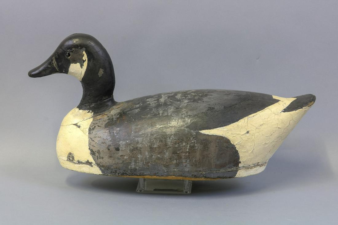 Canada Goose Decoy attributed to WM Finkle, Glass (1 of 6)