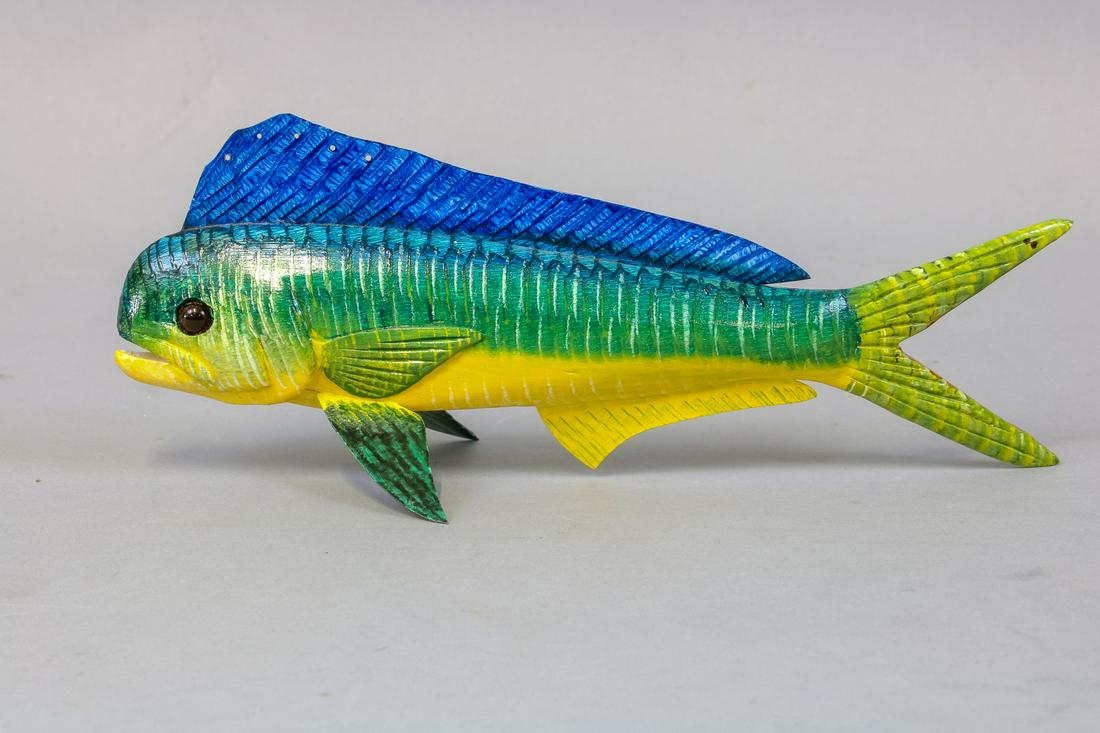 Carl Christiansen Mahi Mahi Spearing Decoy, (1 of 6)
