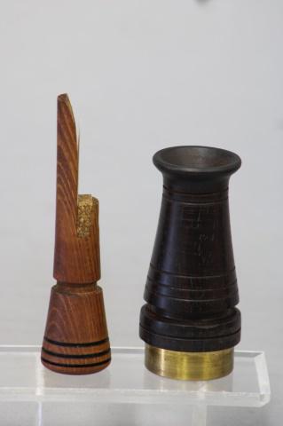 2 Duck Calls by Unknown Makers, Both are in Excellent: 2 Duck Calls by Unknown Makers, Both are in Excellent Condition, Both are 4.75"T, Est. Market Determined