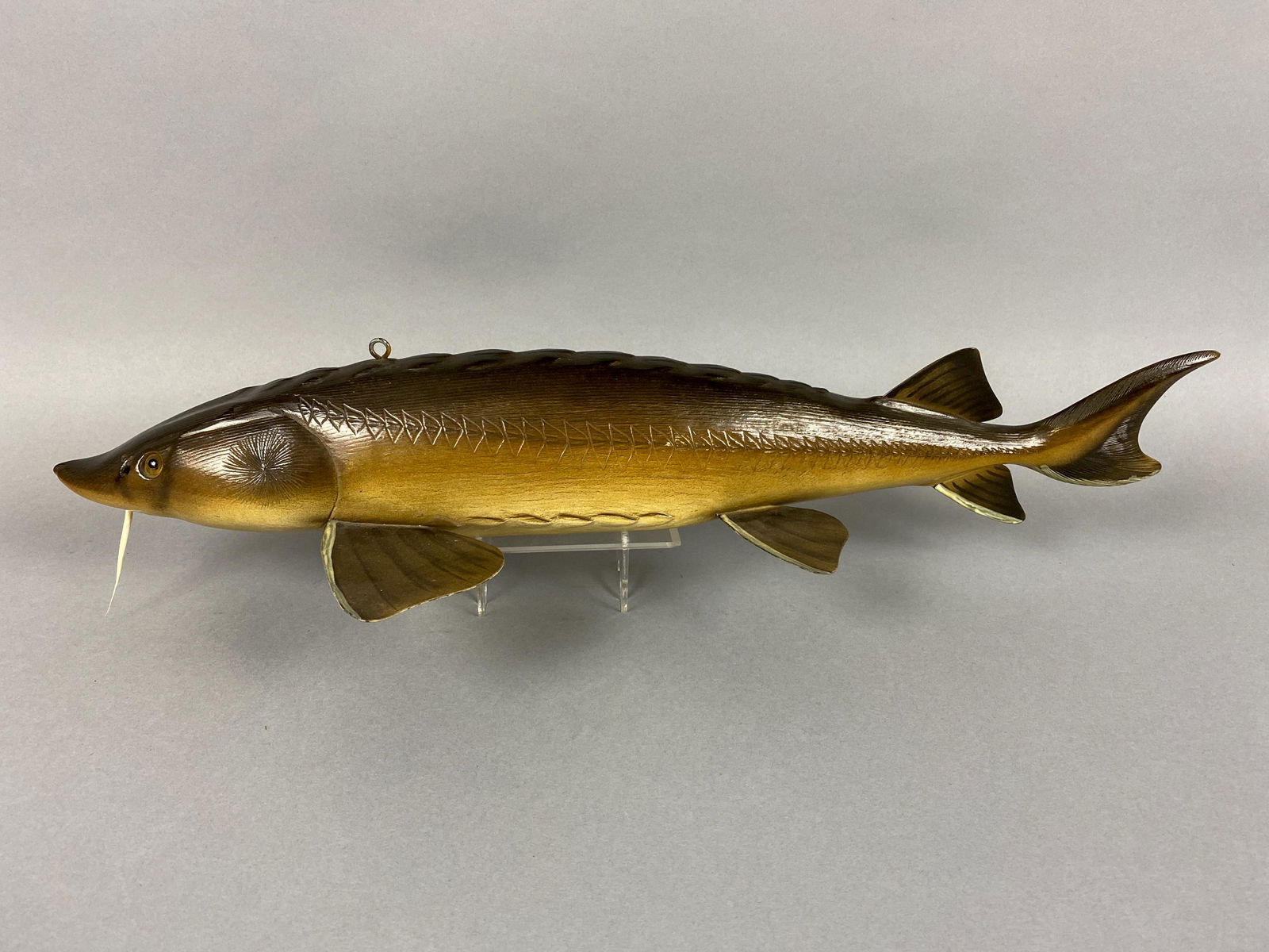 Rare Marcel E Meloche Sturgeon Spearing Decoy Oct 24 2020 Auctioneers Inc In Mi