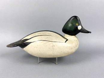 1961 Ward Bros. Goldeneye Drake Duck Decoy, Crisfield,