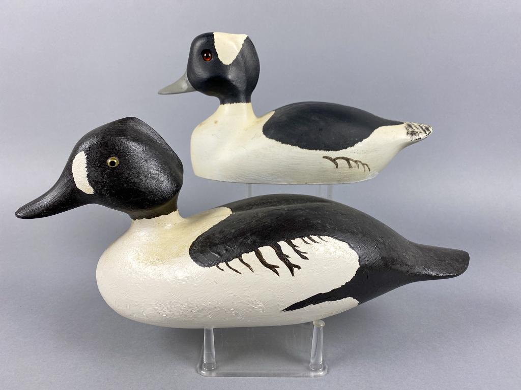 2 Larry Marcks Duck Decoys, Gresham, WI, 1 bufflehead & (1 of 6)