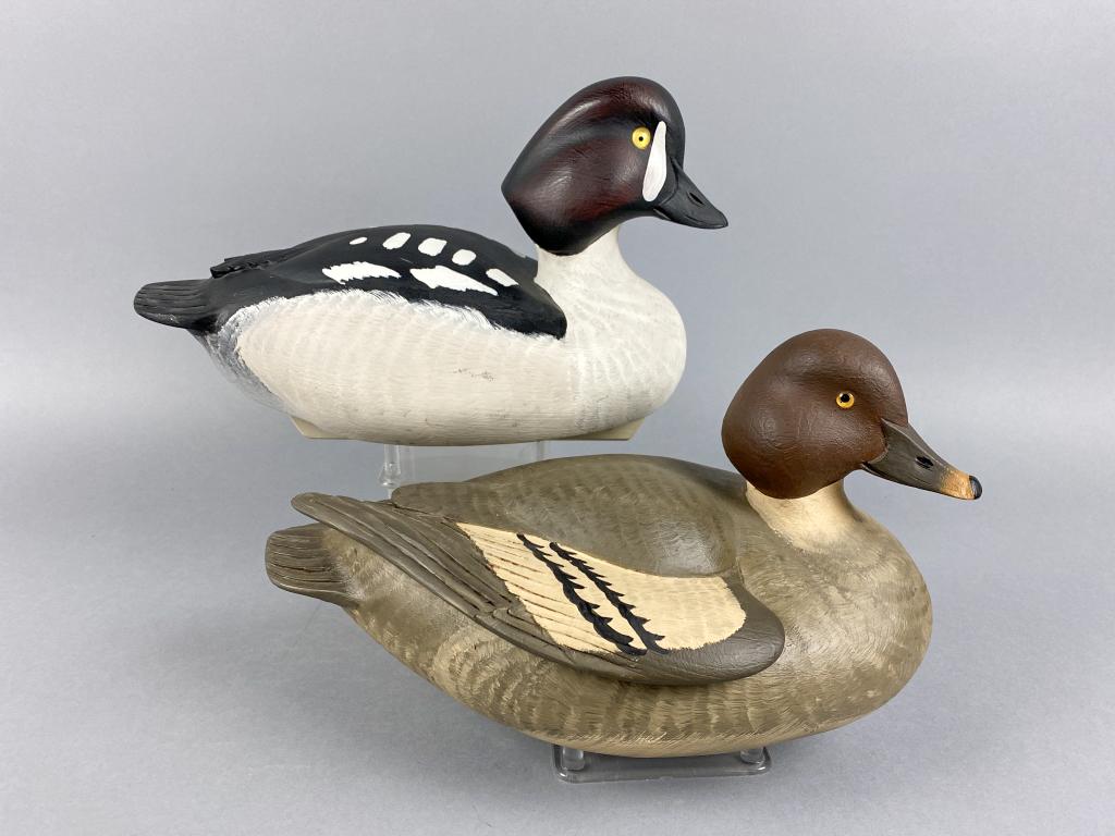 Marv Meyer Pair of Goldeneye Duck Decoys, Richfield, (1 of 6)