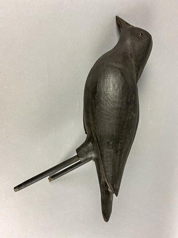 Casey Edwards Hand Carved Crow, Wisconsin, glass eyes, (1 of 4)