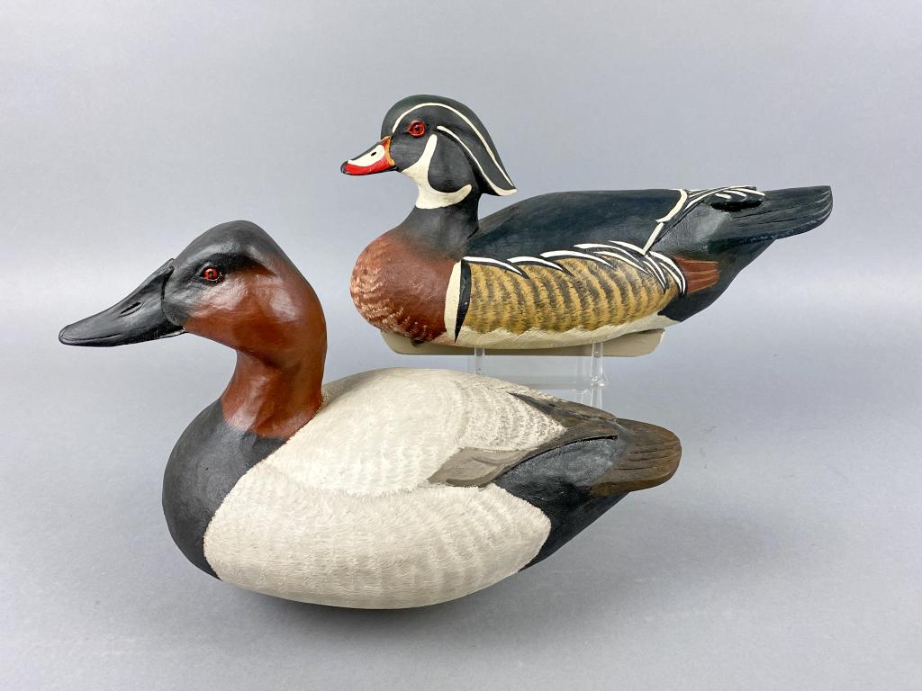 2 Marv Meyer Duck Decoys, Richfield, MN, 1 canvasback (1 of 4)