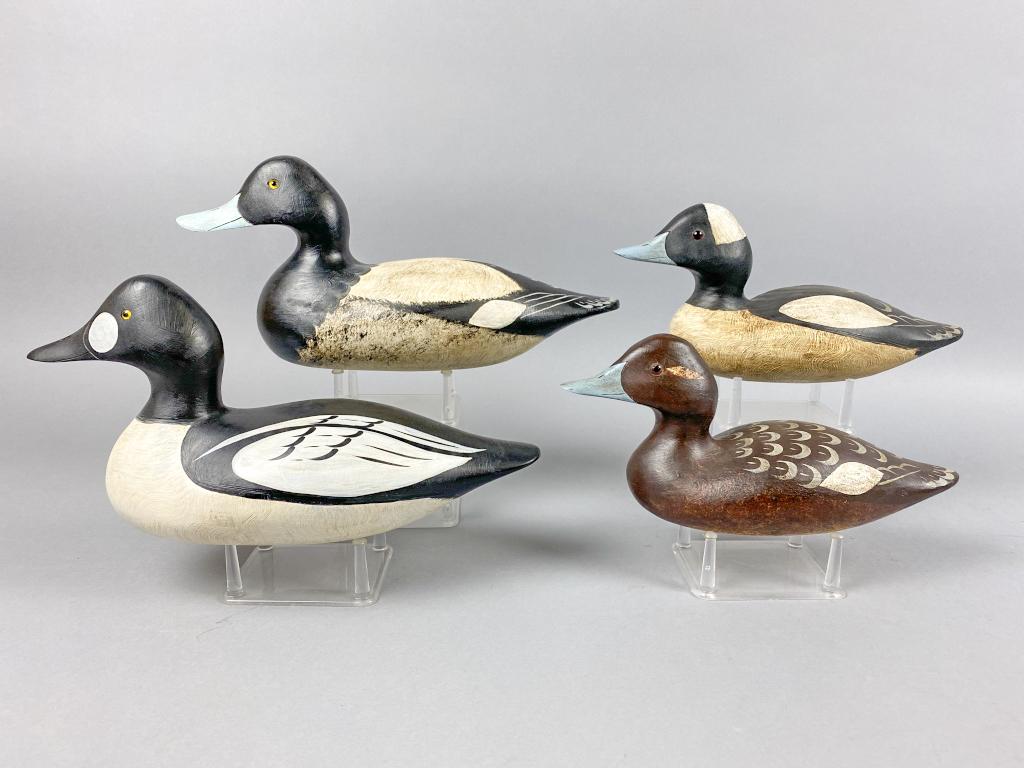 4 Duck Decoys, 1 pair of bufflehead, branded Cabelas on (1 of 4)