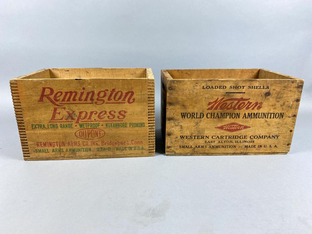 2 Vintage Wooden Ammo Crates, 1 Western Xpert, 12ga-2 (1 of 5)