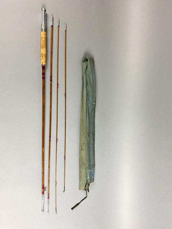 Vintage Wooden Split Bamboo Fly Rod, 3 pc. with 2 tips (1 of 7)