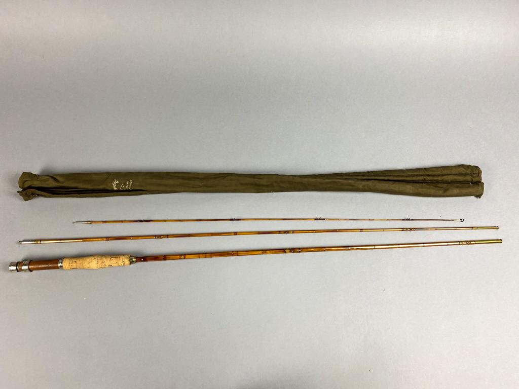 Vintage Wooden Split Bamboo Fly Rod, 3 pc. and tip is (1 of 6)