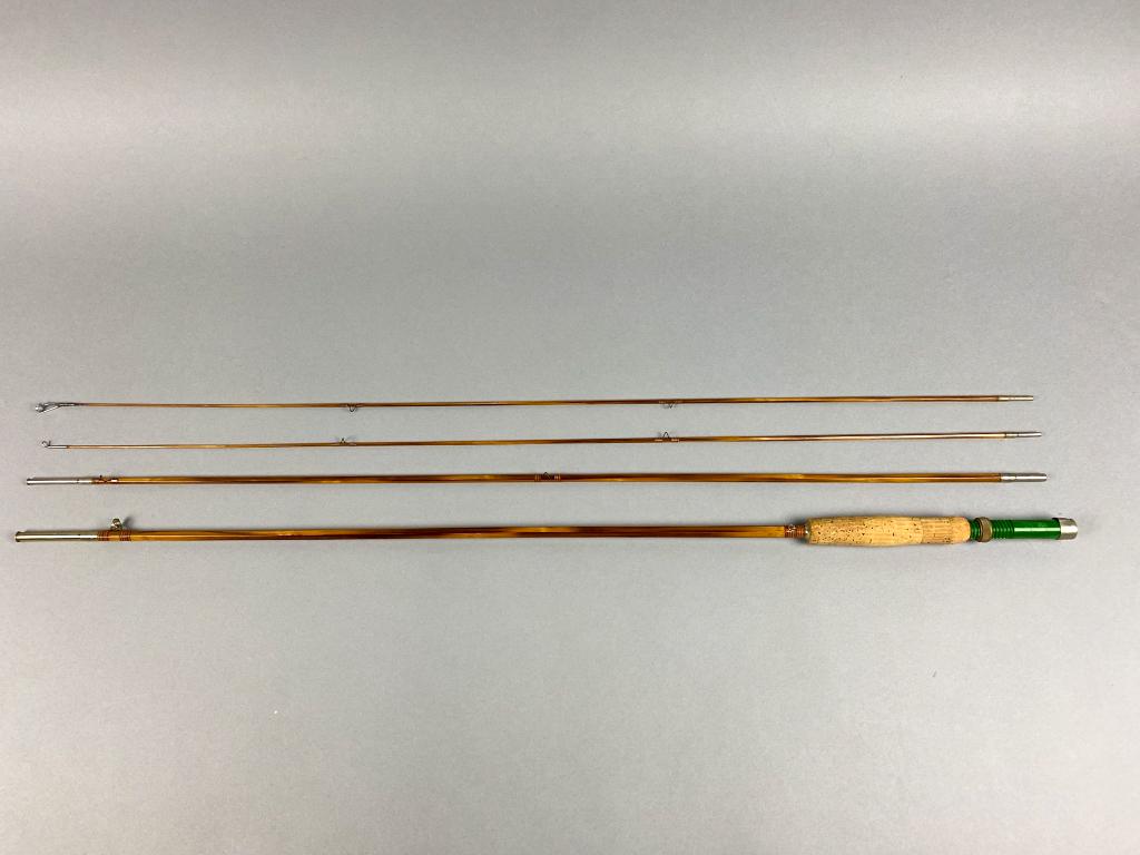 Vintage Wooden Split Bamboo Fly Rod, 3 pc. with extra (1 of 4)