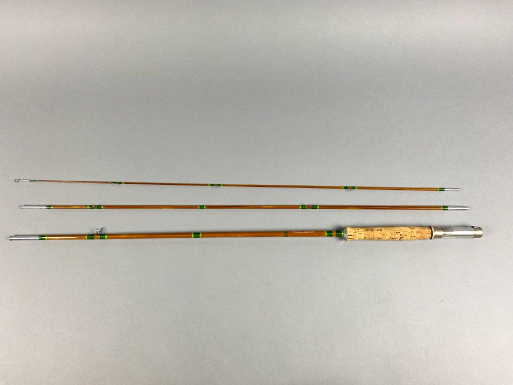 Vintage Wooden Split Bamboo Fly Rod, 3 pc., by Dolphin, (1 of 4)
