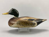 A. Elmer Crowell Mallard Drake Duck Decoy