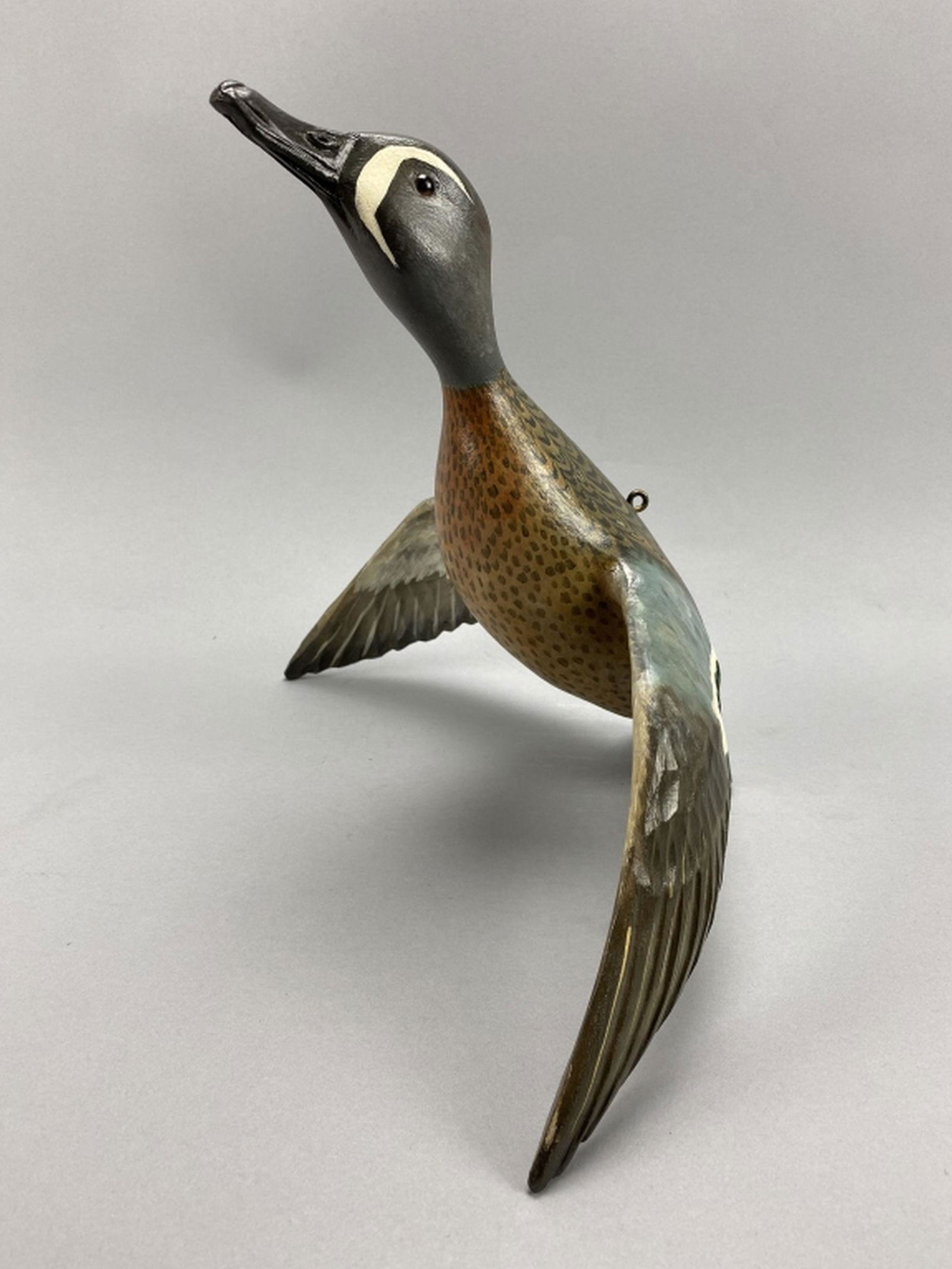 Mike Borrett Flying Blue-Winged Teal Drake (1 of 7)