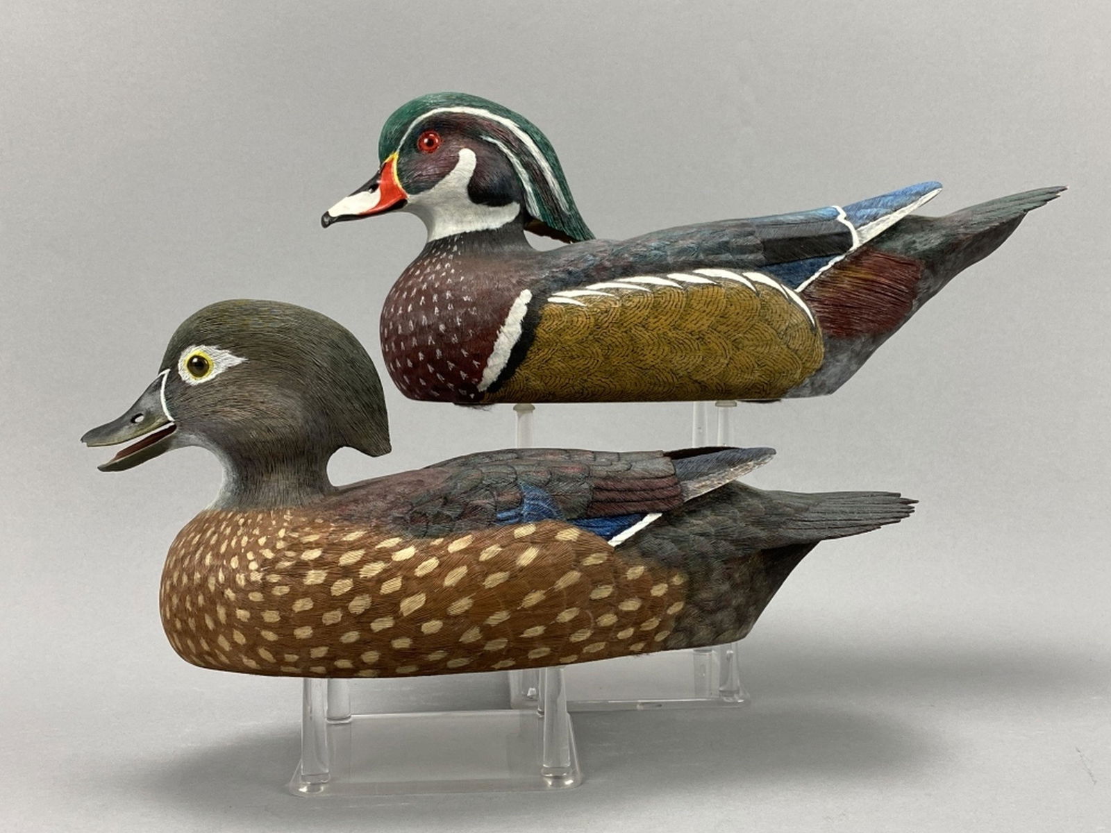 Russ Damro Pair of Wood Duck Decoys (1 of 11)