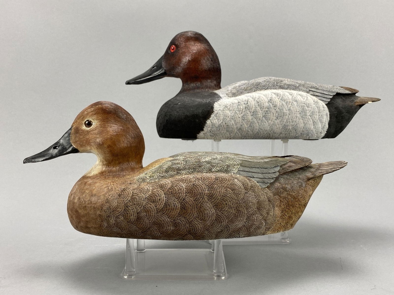 Russ Damro Pair of Canvasback Duck Decoys (1 of 10)