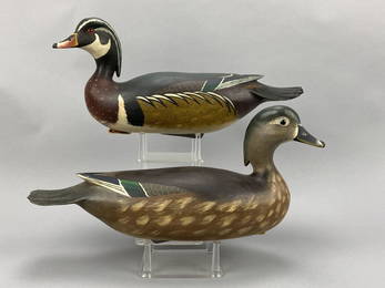 Bob White Pr of Wood Duck Decoys