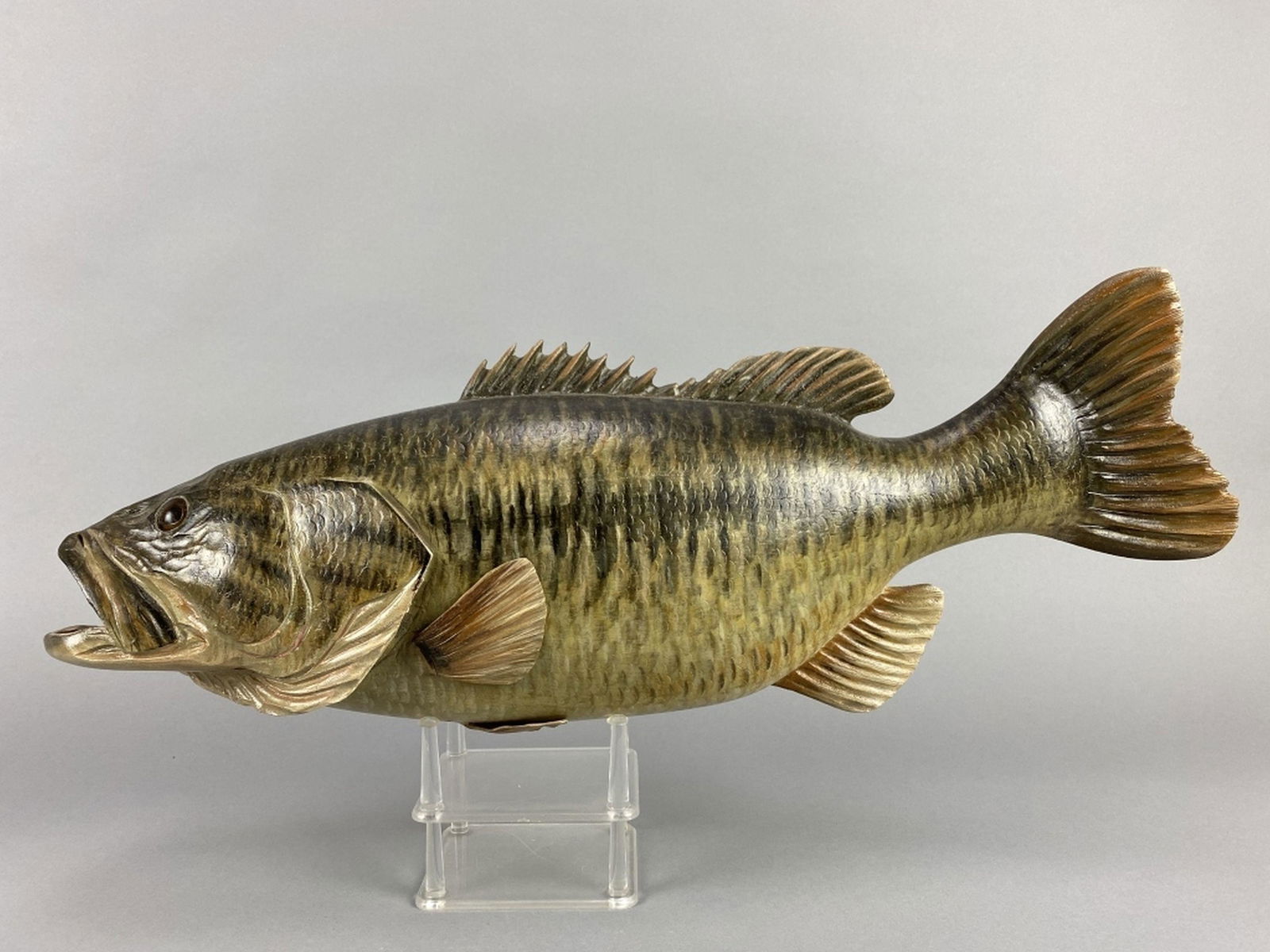 Mike Borrett Hand Carved Small Mouth Bass (1 of 8)