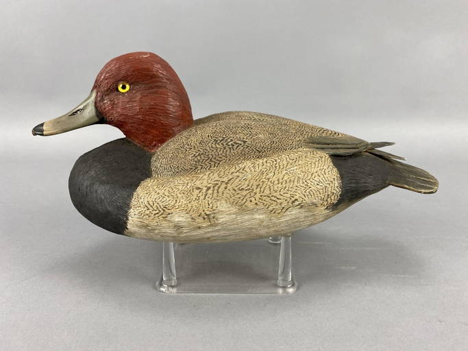Fred Traver Redhead Drake Duck Decoy