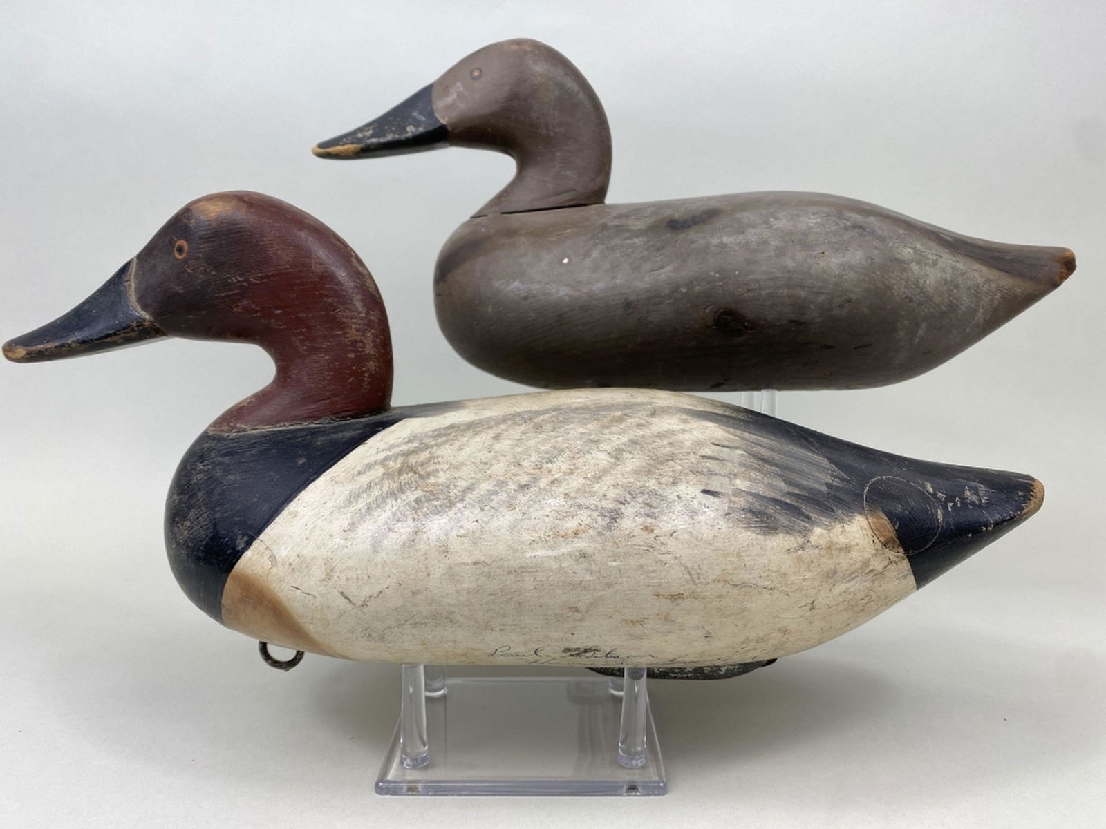 Paul Gibson Pr of Canvasback Duck Decoys (1 of 8)
