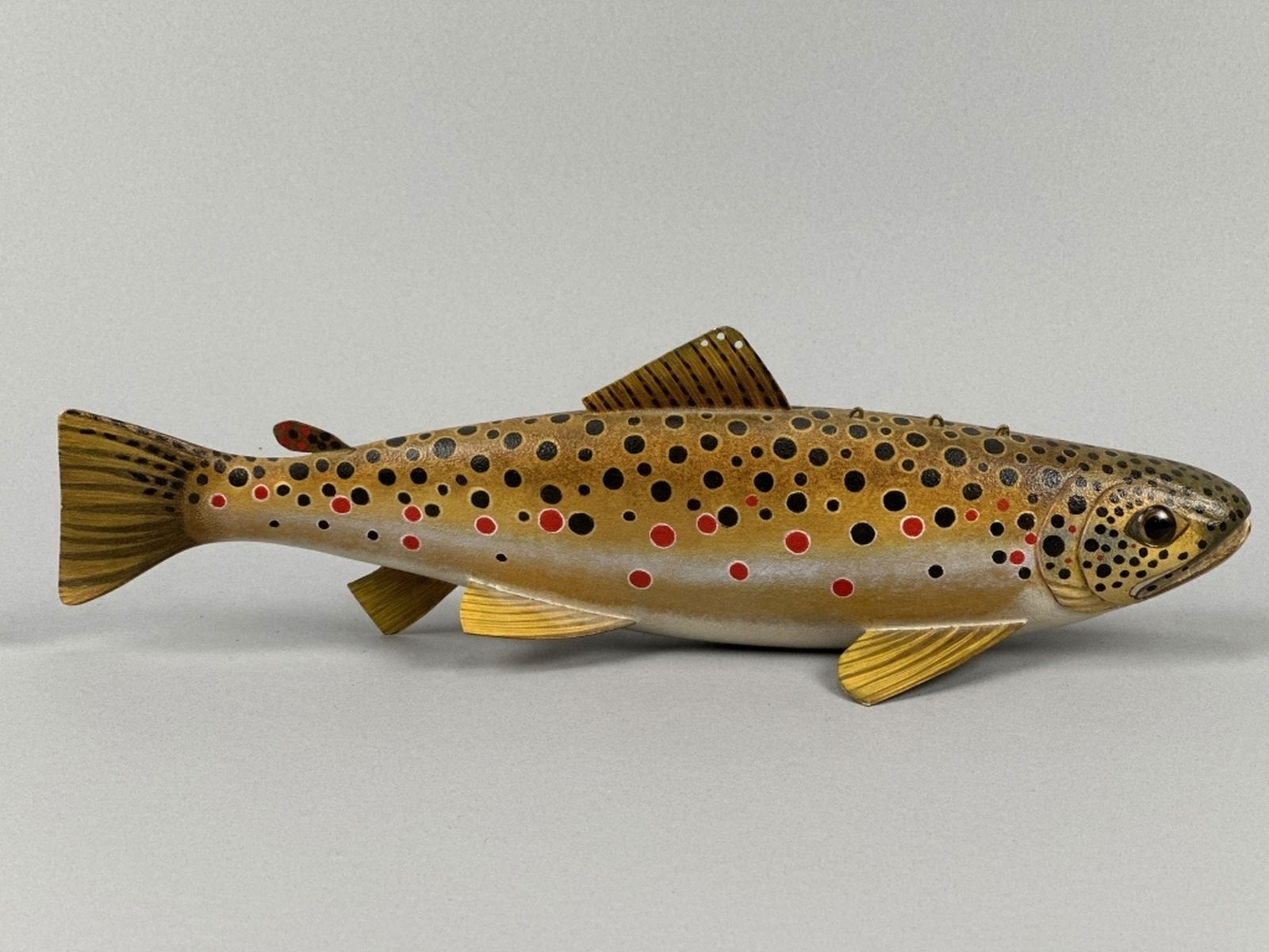 Charles Christy Brown Trout Spearing Decoy (1 of 10)