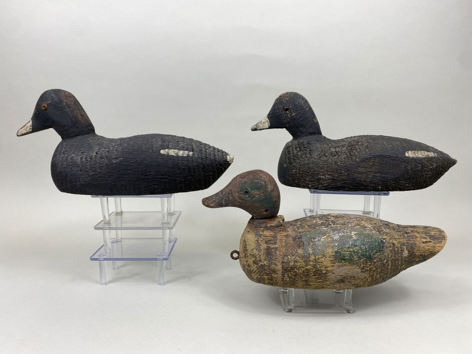 3 Factory Duck Decoys Auction