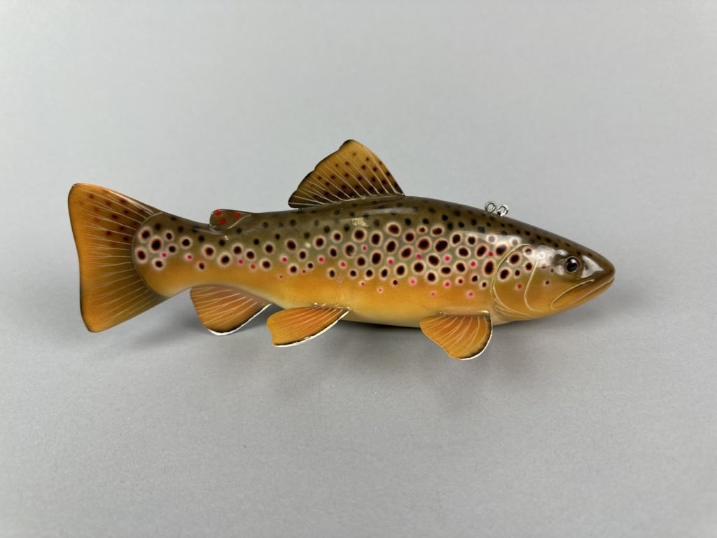Kerry Wolgast Brown Trout Spearing Decoy (1 of 10)