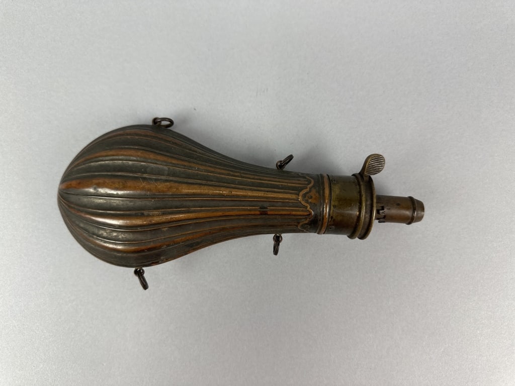Antique Brass & Copper Powder Flask (1 of 6)
