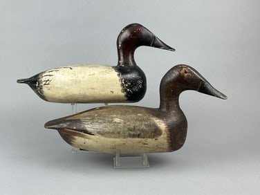 Early Bert Graves Pr of Canvasback Duck Decoys