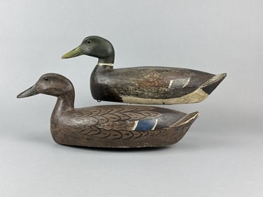 Heck Whittington Pr of Mallard Duck Decoys
