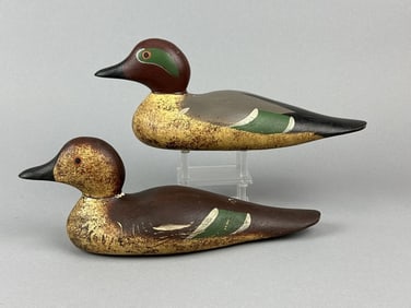 Rare Mason Pr of Green-Winged Teal