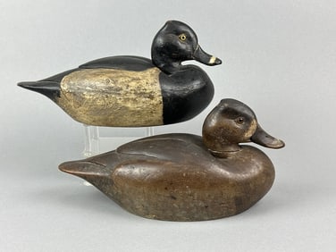 Rare Owen Gromme Pr of Ringbill Duck Decoys
