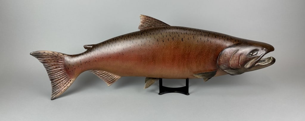 Mike Borrett Hand Carved King Salmon (1 of 11)