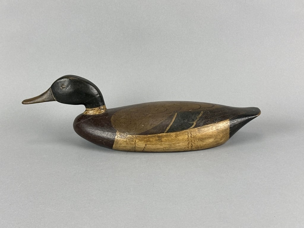 Early Delaware River Mallard Drake Duck Decoy (1 of 7)